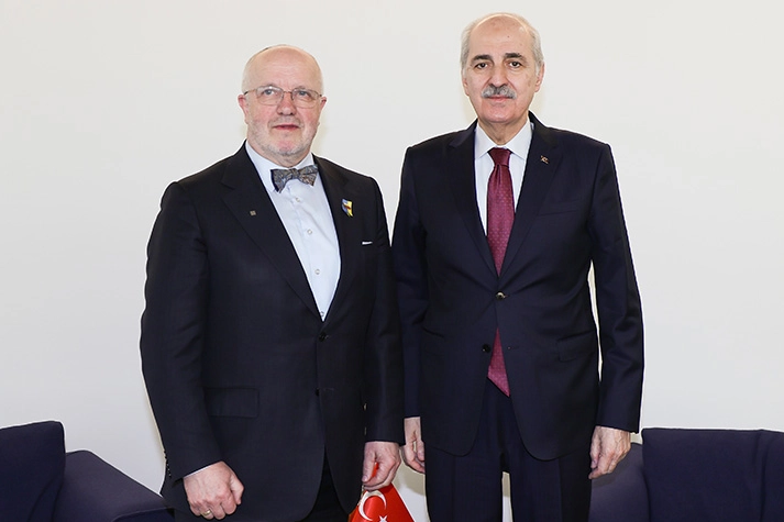 Numan Kurtulmuş, Litvanyalı mevkidaşıyla Zagreb'te görüştü